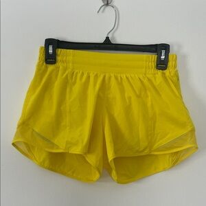 Lululemon Athletica Vibrant Yellow Athletic Shorts
